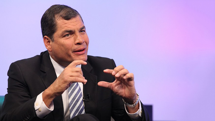 Ecuadorean President Rafael Correa (AFP Photo / Eduardo Santillan Trujillo)